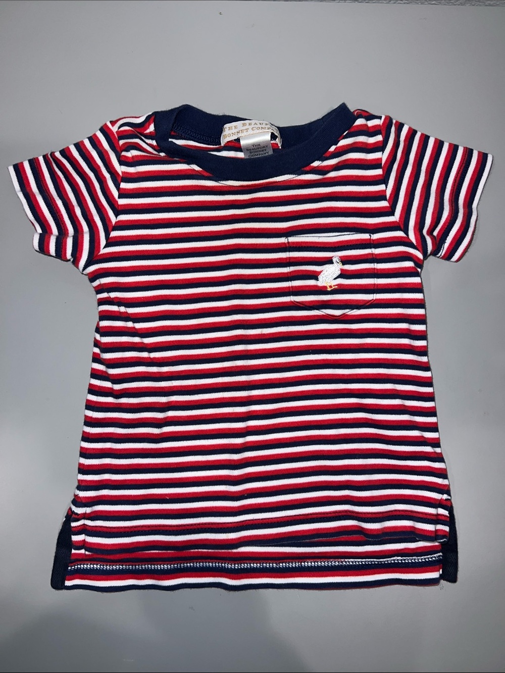 TBBC Red, White & Navy Striped Short Sleeve Tee